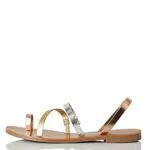 FIND Flat Gladiator - Sandali alla schiava Donna, Multicolore