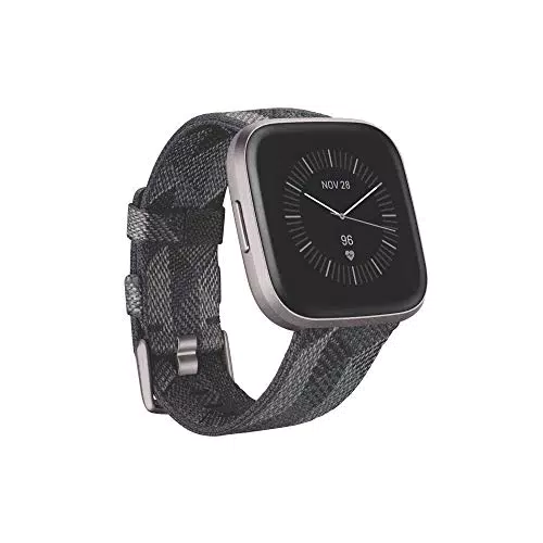 Fitbit Versa 2 Health & Fitness Smartwatch SE, Charcoal - Iron Mist Grey Aluminum