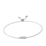Fossil Bracciale Da Donna In Argento Sterling, Lunghezza: Lunghezza Massima Interna: 216 mm Bracciale In Argento Sterling
