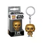 Funko POP! Keychain: Star Wars - C-3PO - Mini Figura in Vinile da Collezione Novità Portachiavi - Riempitivi per Calze - Idea Regalo - Merchandising Ufficiale - Movies Fans - Minifigure