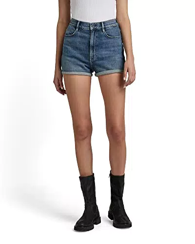 G-STAR RAW Women's Tedie Denim Shorts, Blu, 29