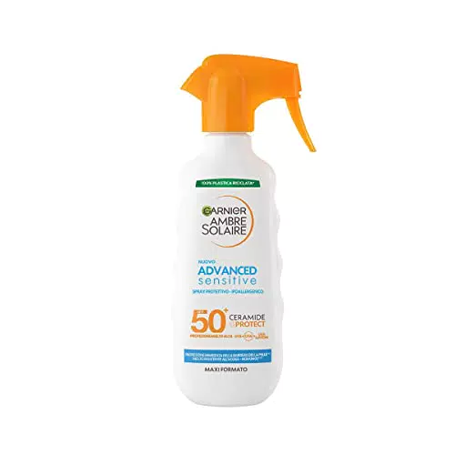 Garnier Ambre Solaire Advanced Sensitive Spray Gachette Protettivo Ceramide Protect SPF50+