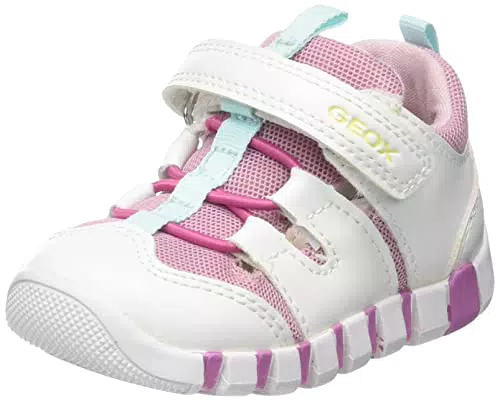 Geox B Iupidoo Girl, First Walker Shoe Bimba 0-24, White/Rose