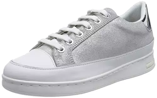 Geox D Jaysen, Scarpe da Ginnastica Donna, Lt Grey White