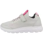 Geox J Spherica Girl, Scarpe da Ginnastica, Lt Grey Fuchsia