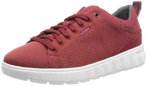 Geox U Spherica Ec4, Scarpe da Ginnastica Uomo, Rosso