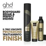 ghd Pack Hair Protection: bodyguard heat protector spray + perfect ending final fix spray + rehab advanced split end theraphy