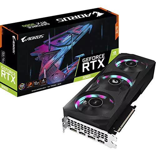 Gigabyte Tarjeta grafica GV-N3060AORUS E-12GD tarjeta gráfica NVIDIA GeForce RTX 3060 12 GB GDDR6
