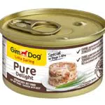 GimDog Pure Delight Pollo con manzo, Snack per cani ricco di proteine con carne tenera in gustosa gelatina