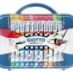 GIOTTO Tempera - Valigetta Da 24 Tubetti Di Tempera Ultrafine Concentrata + 2 Pennelli