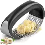 Golden Protect Arc Garlic Rocker Press, Stainless Steel Crusher Twist Garlic Press for Dishwasher Safe