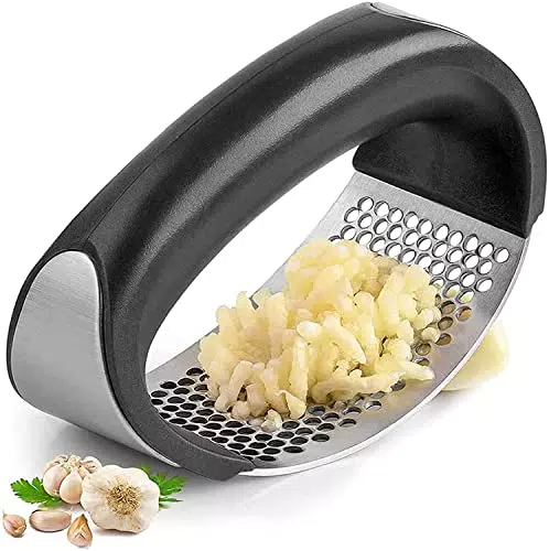 Golden Protect Arc Garlic Rocker Press, Stainless Steel Crusher Twist Garlic Press for Dishwasher Safe