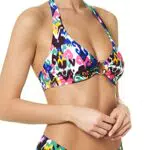Goldenpoint Bikini Donna Costume Reggiseno Triangolo Anello Bohemian Ikat