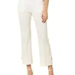Goldenpoint Donna Leggings Flare Tessuto Operato, Colore Bianco