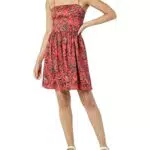 Goodthreads Vestito Molto Corto con Canotta e Retro a Punto Smock in Georgette Donna