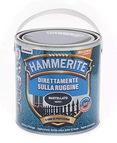 HAMMERITE Direttamente Sulla Ruggine Martellato Nero 2.5 L