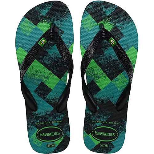 Havaianas Brasil Fresh, Infradito Unisex - Adulto, Black Black Leaf Green