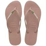 Havaianas Slim Brasil Logo Infradito Donna, Colore: Crocus Rose