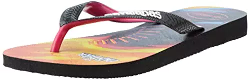 Havaianas Top Marvel Infradito Unisex - Adulto, Colore: Nero/Rosa Elettrico