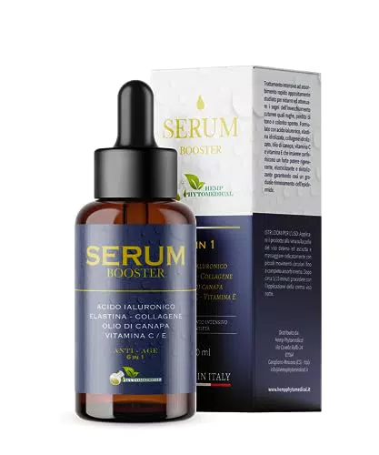 HEMP PHYTOMEDICAL Siero Booster Acido Ialuronico e Vitamina C + Collagene