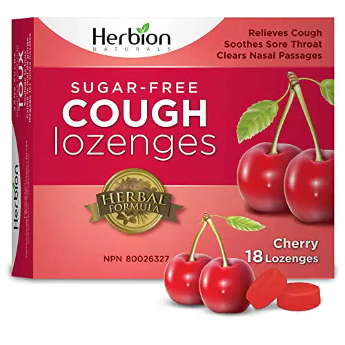 Herbion Naturals Sugar-Free Cough Lozenges with Natural Cherry Flavor