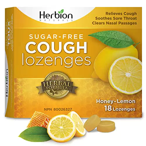 Herbion Naturals Sugar-Free Cough Lozenges with Natural Honey-Lemon Flavour