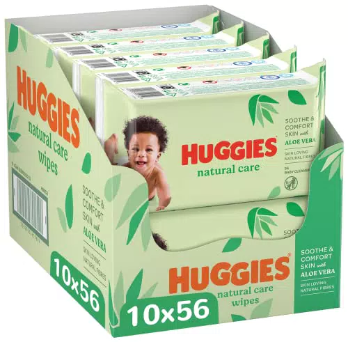 Huggies Natural Care - Salviette per bebè, 10 x 56 salviette - Totale 560