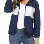 Irevial Cappotto Giacca Impermeabile Donna, Giacca a Vento Donna Leggera con Cappuccio e Tasche