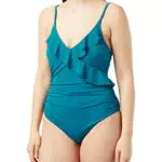 Iris & Lilly Costume da Bagno Contenitivo Donna, Blu