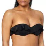 Iris & Lilly Reggiseno Bikini a Fascia Donna, Nero, M