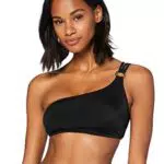 Iris & Lilly Top Bikini Monospalla Imbottito Donna, Nero