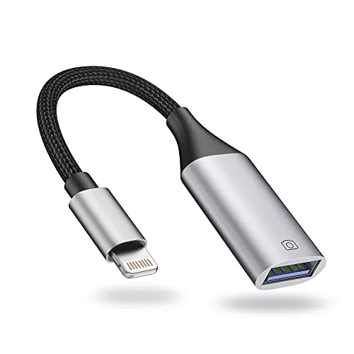 IVSHOWCO Adattatore Lightning a USB per iPhone, adattatore OTG USB per iPad Supporta disco USB