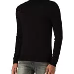 JACK & JONES Jjeemil Knit Roll Neck Noos Dolcevita, Nero