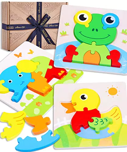 Jaques of London Lascia Giocare Puzzle Animali - Puzzle Perfetti per Bambini e Giocattoli Montessori per 2 3 4 Anni Ragazzo e Giocattoli per 2 3 4 Anni Ragazze dal 1795