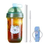 Kaishengyuan Bicchiere di Plastica per tè Boba, Tazza Bubble Riutilizzabile