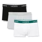 Lacoste 5H3389 Boxer, Black/White-Silver Chine, M Uomo