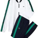 Lacoste Sport WH9404 Tuta, White/Navy Blue