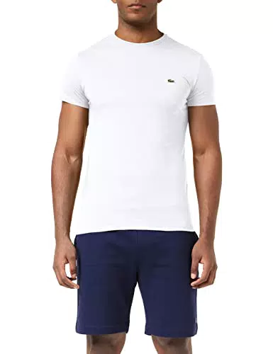 Lacoste Th6709, T-shirt Uomo, White, M