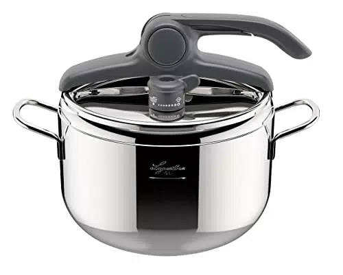 Lagostina Irradial Control Lagoeasy'UP Pentola a Pressione 5 L in Acciaio Inox 18/10 Ø 22 cm