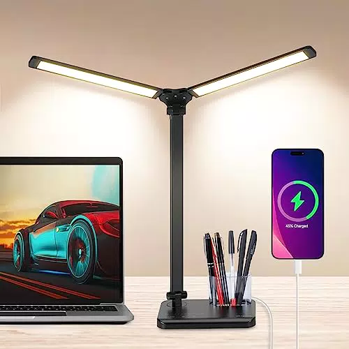 Lampada da Scrivania Doppia Testa