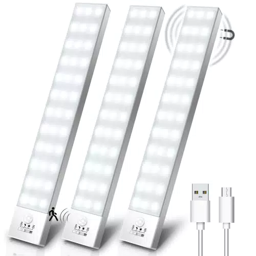 Led Armadio con sensore di movimento, 5000K, Bianca 4 Modalità