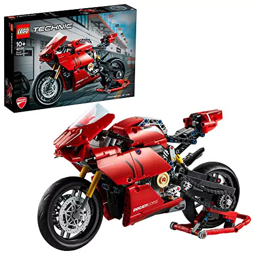 LEGO 42107 Technic Ducati Panigale V4 R, Moto Giocattolo da Collezione