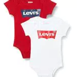 Levi's Batwing, 2Pk Bodysuit Bimbo, Bianco, 0-6 Mesi