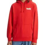 Levi's RELAXED GRAPHIC PO, Felpa Uomo, POSTER HOODIE AURA ORANGE