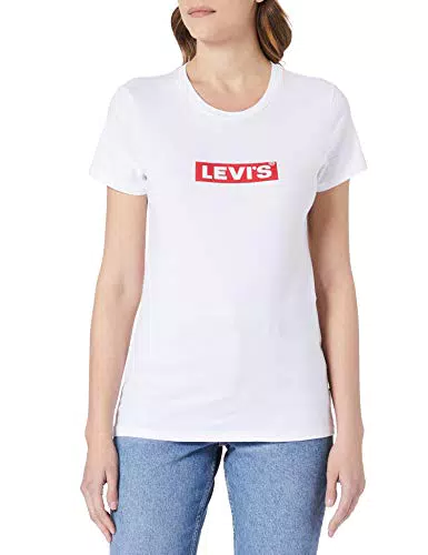 Levi's The Perfect Tee Box Tab White+ Graphic, Maglietta Donna