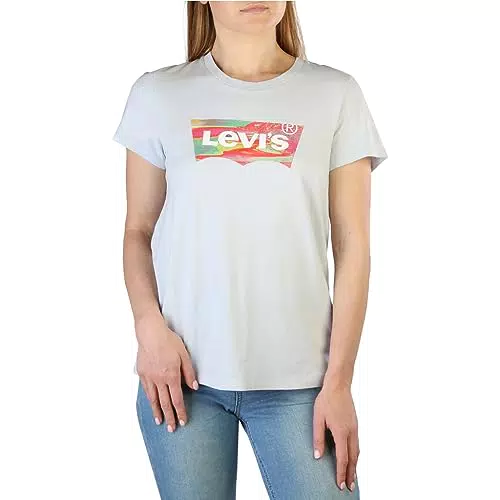 Levi's The Perfect Tee Marbling Bw Fill Arctic, T-shirt Donna