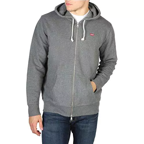 Levi's Zip Up Maglia di Tuta, Charcoal Heather XX