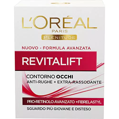 L'Oréal Paris Contorno Occhi Revitalift, Azione Anti-Rughe con Pro-Retinolo Avanzato