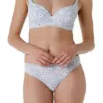 LOVABLE Comfy Style Slip, Azzurro Stampato