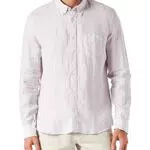 Marchio Amazon - find. Camicia di Lino a Manica Lunga Uomo
